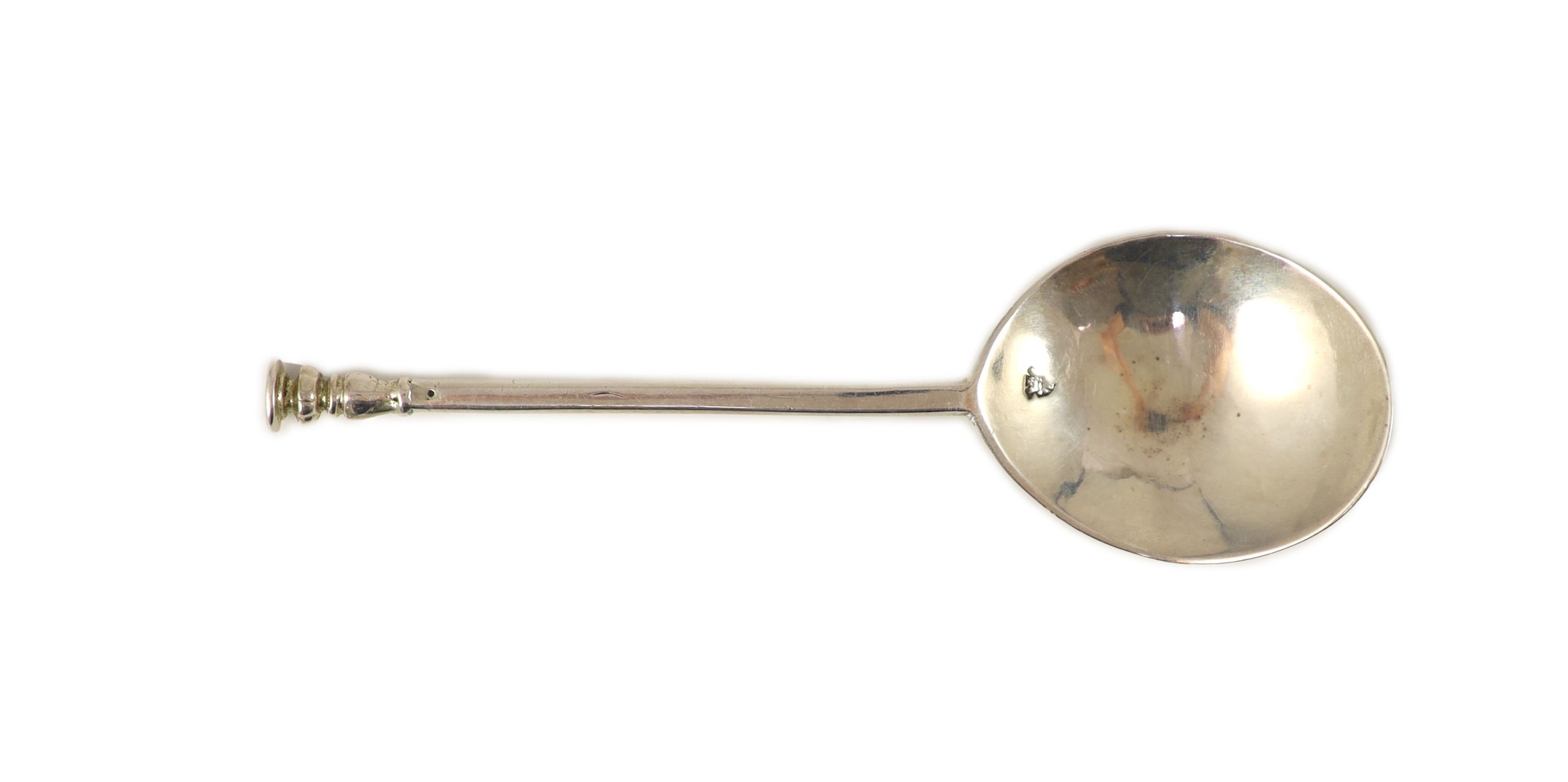 A mid 17th century silver seal top spoon